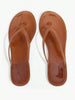 Grefit Spring And Summer New Round Toe Flat Bottom Casual Vacation Simple Light Brown Flat Sandals Slippers Women's Flip-Flops